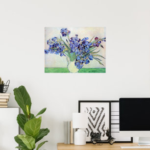 Still Life Vase with Irises by Vincent van Gogh Poster