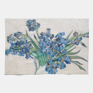 Still Life Vase with Irises by Vincent van Gogh Tea Towel
