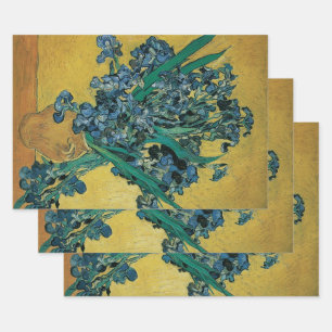 Still Life Vase with Irises by Vincent van Gogh Wrapping Paper Sheet