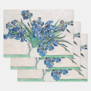 Still Life Vase with Irises by Vincent van Gogh Wrapping Paper Sheet