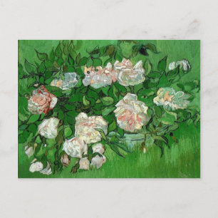 Still Life - Vase with Pink Roses Vincent van Gogh Postcard
