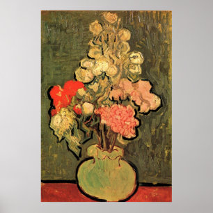 Still Life Vase with Rose-Mallows by Van Gogh Poster