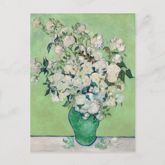 Still Life: Vase with Roses - Vincent Van Gogh Postcard (Front)