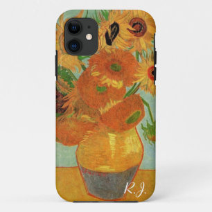 still life vase with twelve sunflowers, van Gogh iPhone 11 Case