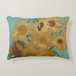 Still Life Vase with Twelve Sunflowers, Van Gogh Decorative Cushion