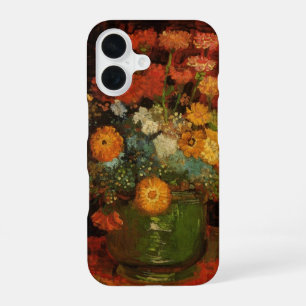 Still Life Vase with Zinnias by Vincent van Gogh iPhone 16 Case