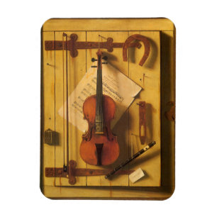 Still Life Violin and Music by William Harnett Magnet