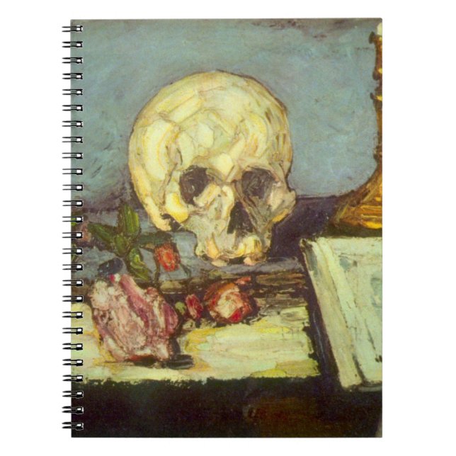 Still Life w Skull, Candle, Book By Paul Cezanne (Front)