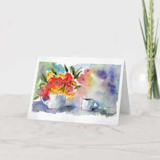 Still Life Watercolor Greeting Card