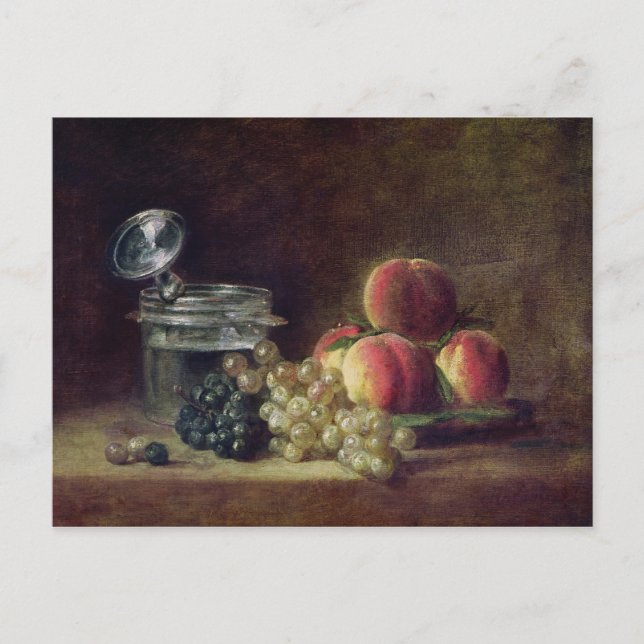 Still Life with a Basket of Peaches Postcard (Front)