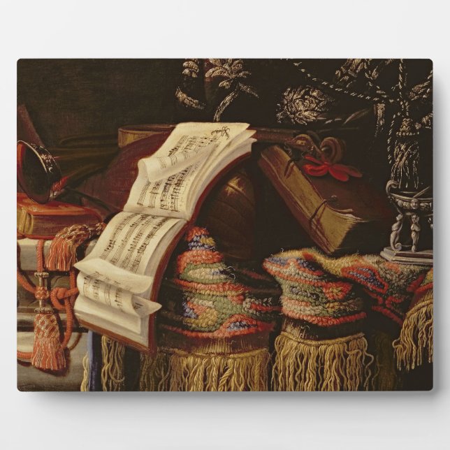 Still Life with a Book of Sheet Music Plaque (Front)