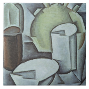 Still Life with a Bottle of Wine and an Earthenwar Tile