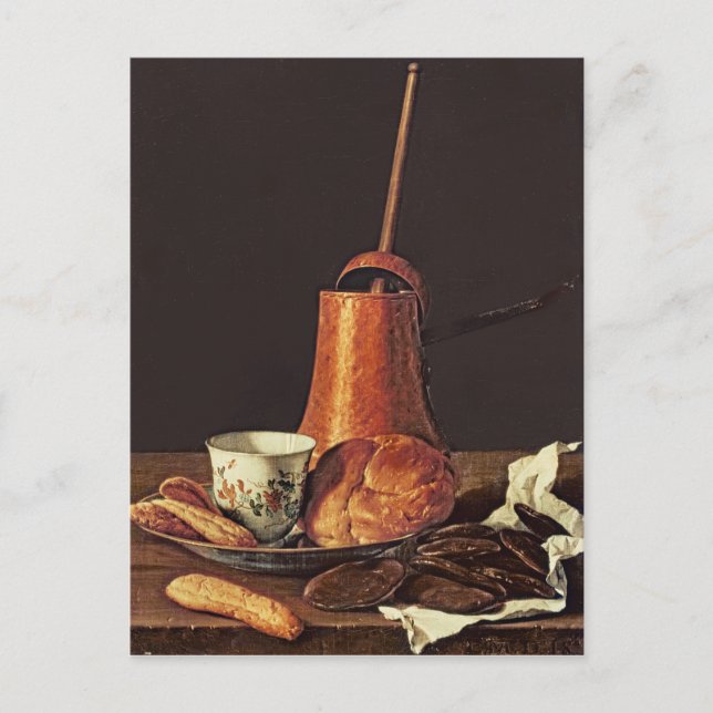 Still Life with a Drinking Chocolate Set, 1770 Postcard (Front)