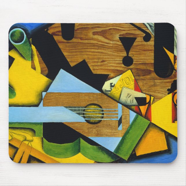 Still Life with a Guitar by Juan Gris Mouse Pad (Front)