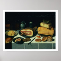 Still Life with a Ham (oil on panel)