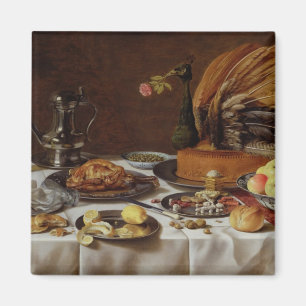 Still Life with a Peacock Pie, 1627 Magnet