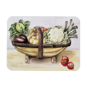 Still life with a trug of vegetables 1996 magnet