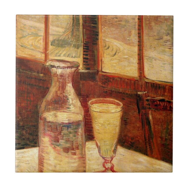 Still Life with Absinthe by Vincent van Gogh Tile (Front)