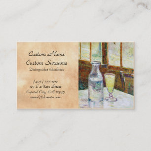 Still Life with Absinthe Vincent van Gogh paint Business Card