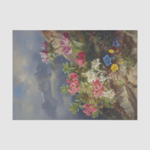 Still Life with Alpine Flowers by Andreas Lach Tissue Paper