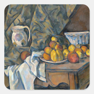 Still Life with Apples and Peaches, c.1905 Square Sticker