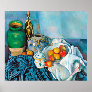 Still Life with Apples  Paul Cézanne painting foo Poster