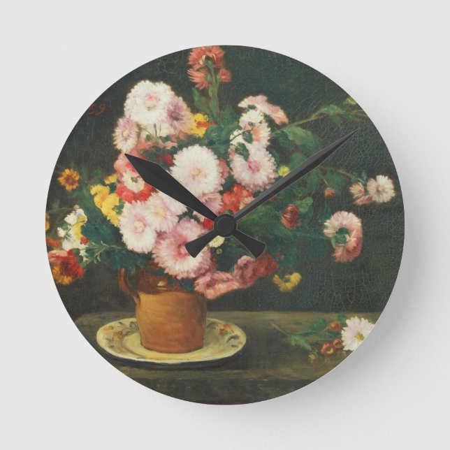 Still life with asters round clock (Front)