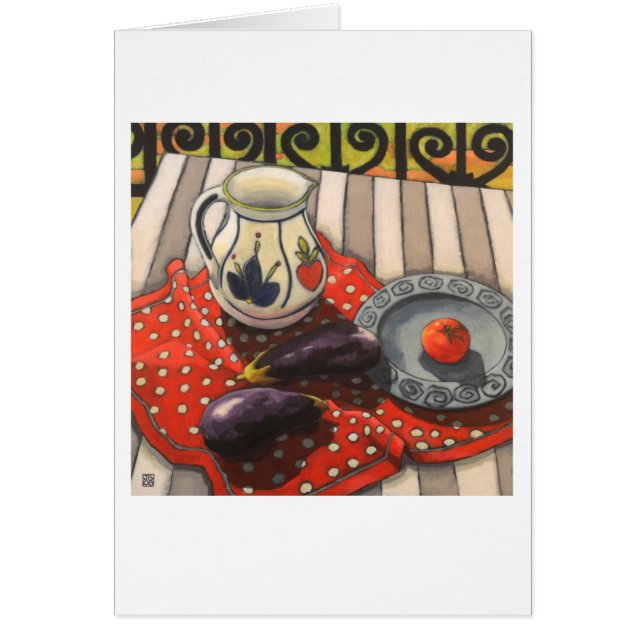 'Still life with aubergine' Art Card (Front)