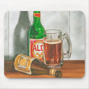 Still Life with Beer by Jennifer Goldberger Mouse Pad