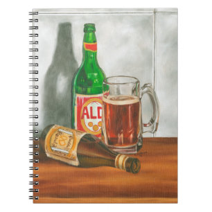 Still Life with Beer by Jennifer Goldberger Spiral Notebook