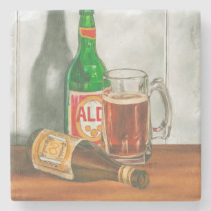 Still Life with Beer by Jennifer Goldberger Stone Coaster