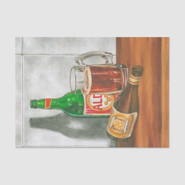 Still Life with Beer by Jennifer Goldberger Tissue Paper (Front)