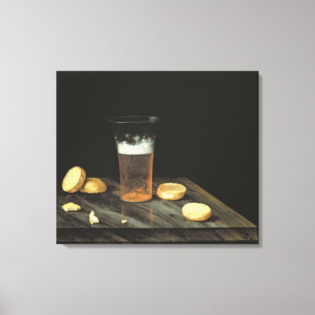Still life with Beer Glass Canvas Print (Front)