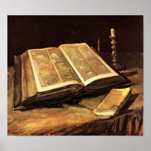 Still Life with Bible (F117) Van Gogh Fine Art Poster