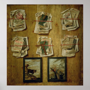 Still Life with Book Sheets and Pictures, 1783 Poster
