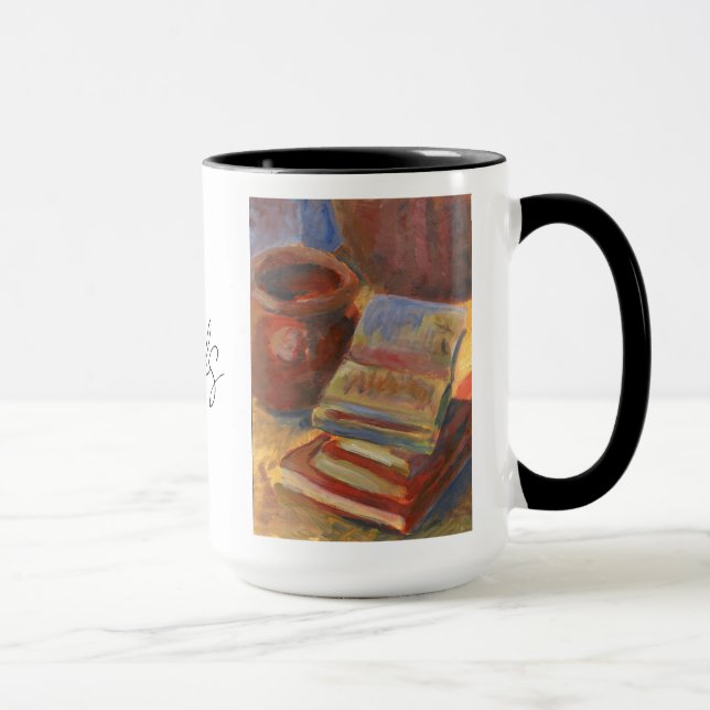 Still life with Books Painting Mug (Right)