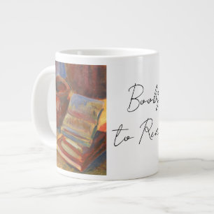 Still life with Books to Read Painting Large Coffee Mug