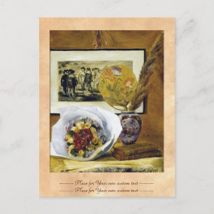 Still Life with Bouquet Pierre Auguste Renoir Postcard