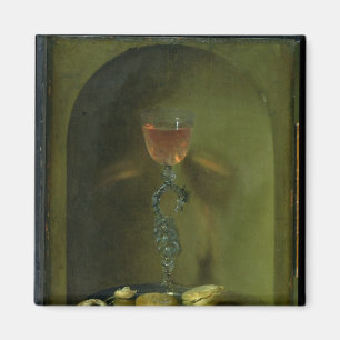Still Life with Bread and Wine Glass Magnet