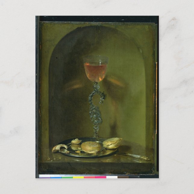 Still Life with Bread and Wine Glass Postcard (Front)