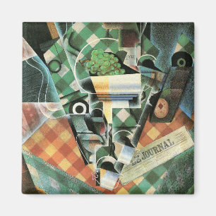 Still Life with Checked Tablecloth by Juan Gris Magnet