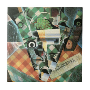 Still Life with Checked Tablecloth by Juan Gris Tile