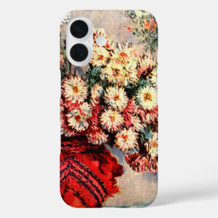 Still life with Chrysanthemums by Claude Monet iPhone 16 Case