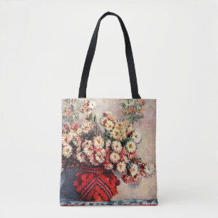 Still life with Chrysanthemums by Claude Monet Tote Bag