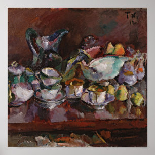 Still Life with Coffee Cups Anton Faistauer Poster