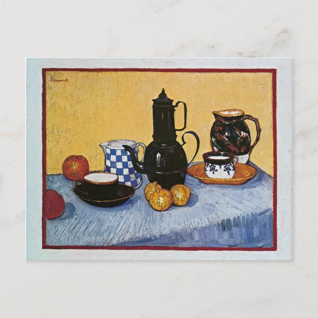 Still Life with Coffee Pot by Vincent Van Gogh Postcard (Front)