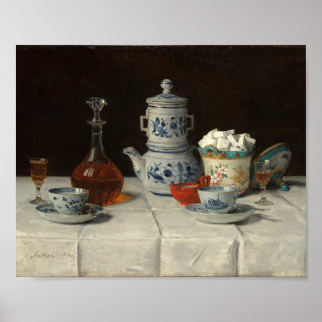 Still Life with Coffee Setting | Albert Anker Poster (Front)