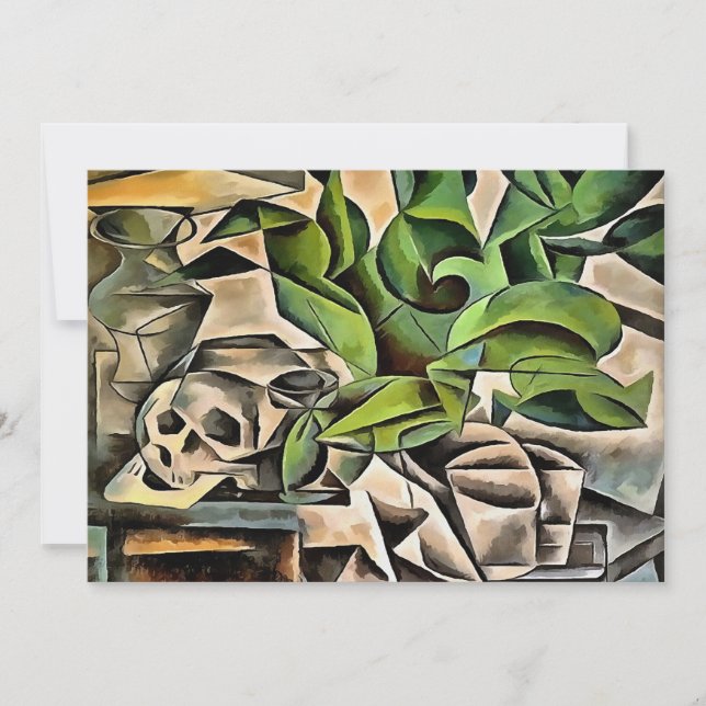 Still life with Cranium Geometric Vanitas Art (Front)