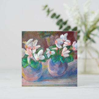 Still Life with Cyclamen Reproduction Card