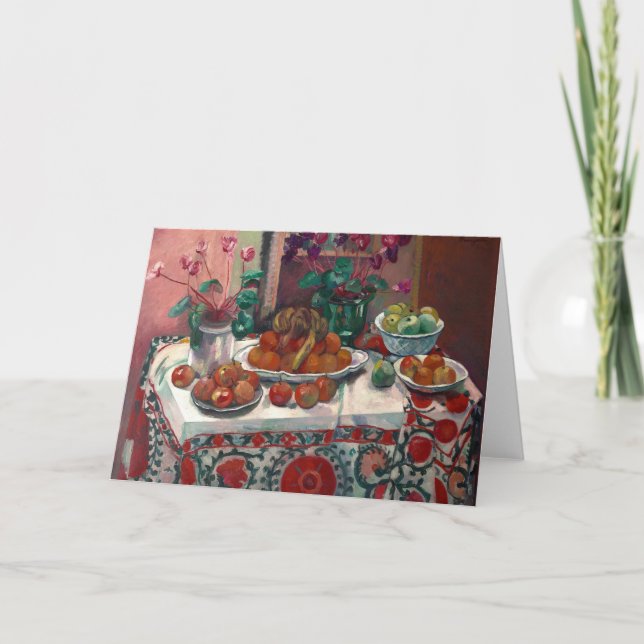 Still Life with Cyclamens | Henri Manguin Card (Front)